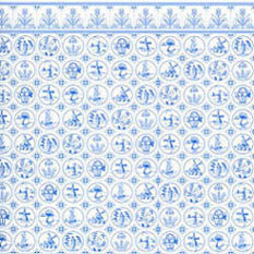 Dollhouse Miniature Wallpaper: Compact Dutch Tile